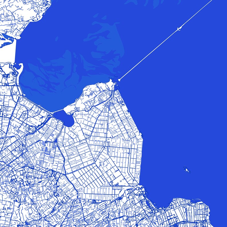 Nederland Waterkaart – Digitale download in ultrahoge resolutie