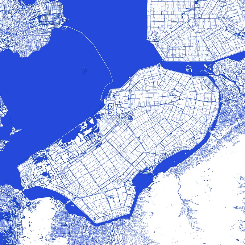 Nederland Waterkaart – Digitale download in ultrahoge resolutie