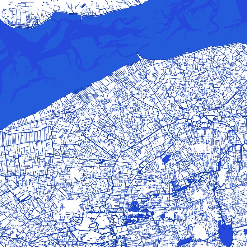 Nederland Waterkaart – Digitale download in ultrahoge resolutie