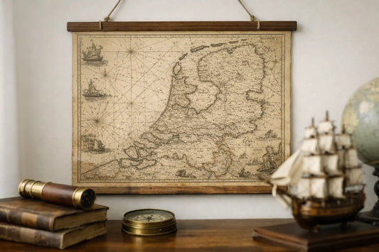 Oude zeekaart Nederland poster kopen?