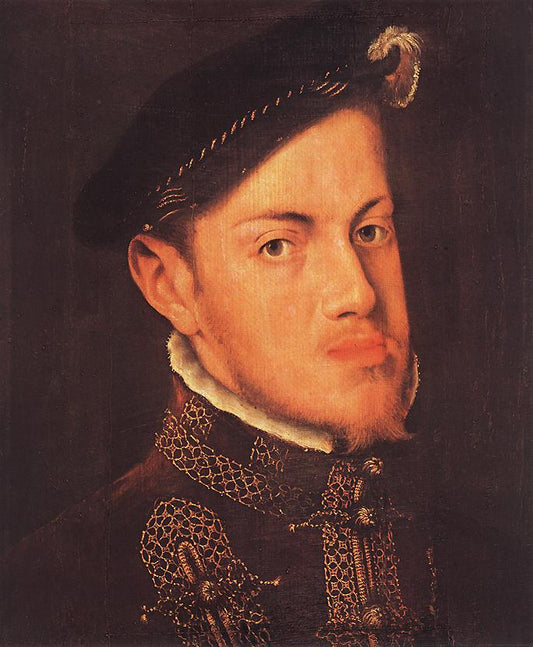Portret van koning Filips II van Spanje door Anthonis Mor, circa 1554