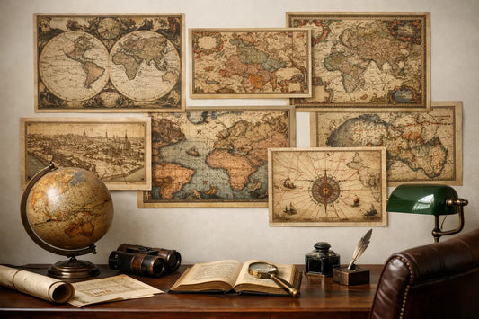 8 mooiste historische kaarten voor werkkamer