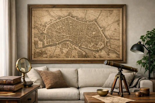 Hoe gebruik je oude stadskaarten in interieur?
