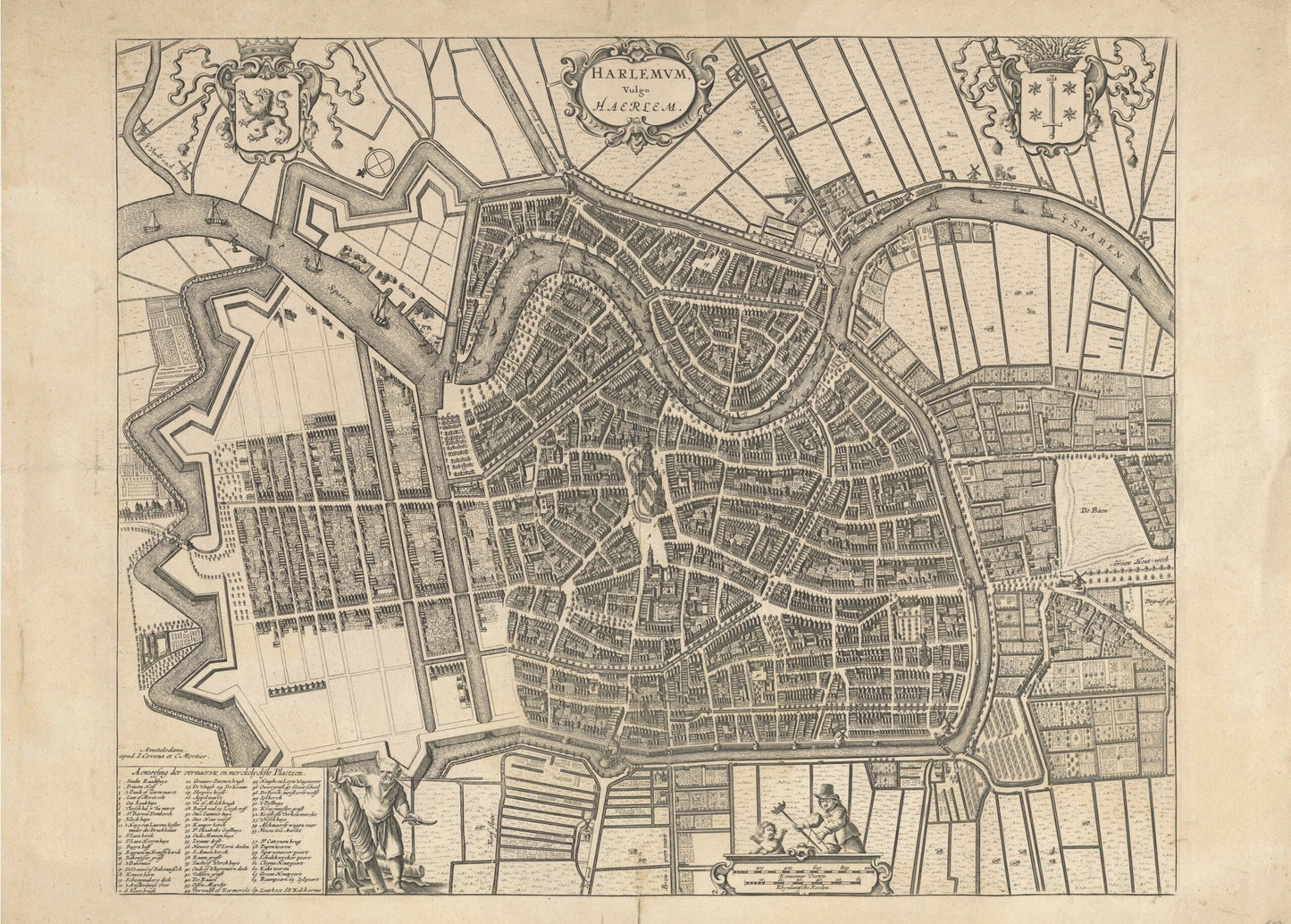 Historische Kaart Haarlem 1652 – Oude Stadsplattegrond uit de Gouden Eeuw | Blaeu