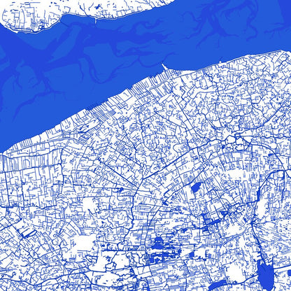 Nederland Waterkaart – Digitale download in ultrahoge resolutie