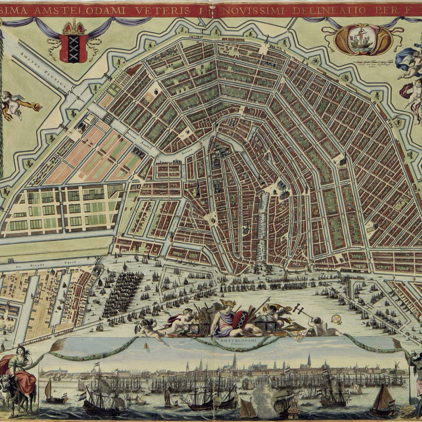 Historische Kaart Amsterdam 1688 – Stadsplattegrond uit de Gouden Eeuw | Atlas Van der Hagen
