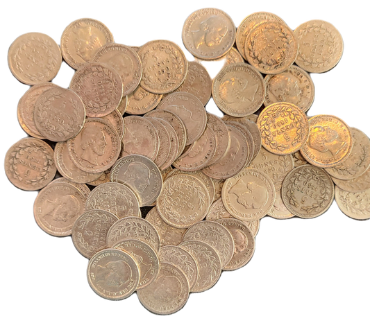zilveren 5 cent Willem III (diverse jaartallen) “Het kleinste Nederlandse muntje”