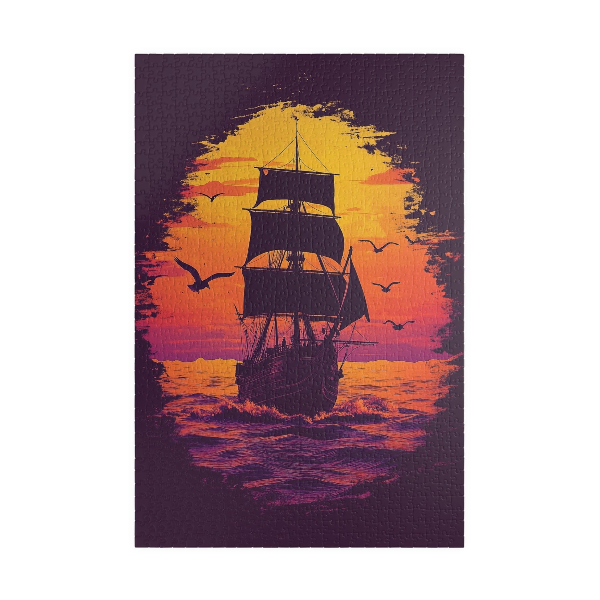 VOC bij Zonsondergang - Legpuzzel - 1014 pcs (Vertical) - Puzzle