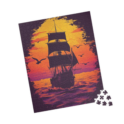 VOC bij Zonsondergang - Legpuzzel - Puzzle