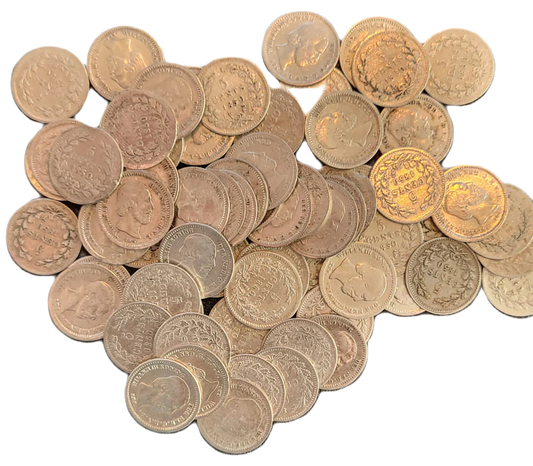 zilveren 5 cent Willem III (diverse jaartallen) “Het kleinste Nederlandse muntje”